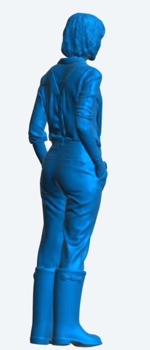 TG110 Female Ship Deck Crew – Waterproof Trousers, Unpainted Scale Model Figure