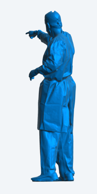 EMS36 Surgeon Pointing – Hospital Doctor in Scrubs Unpainted