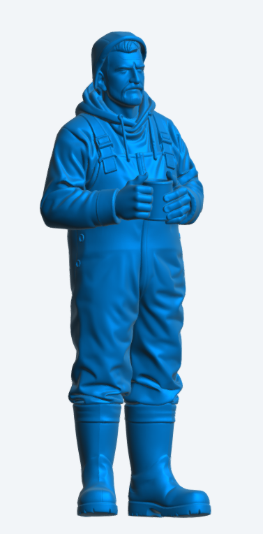 TG115 – Dockside Fisherman / Harbour Worker – Holding Mug Unpainted