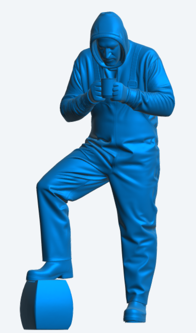 TG116 – Fisherman on lock – Tea Break Pose Unpainted