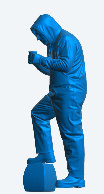 TG116 – Fisherman on lock – Tea Break Pose Unpainted