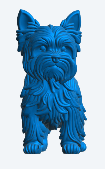 A102 Yorkshire Terrier Standing – Unpainted Scale Model