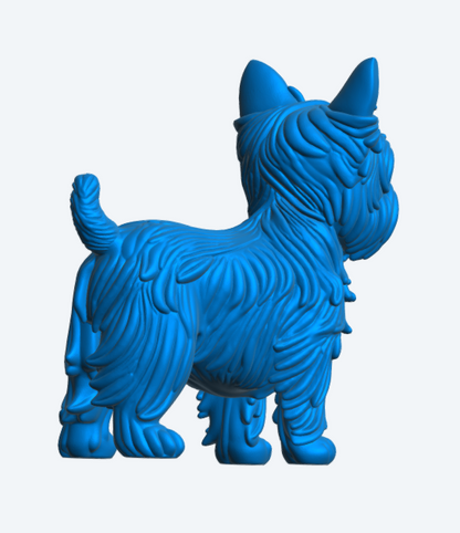 A102 Yorkshire Terrier Standing – Unpainted Scale Model