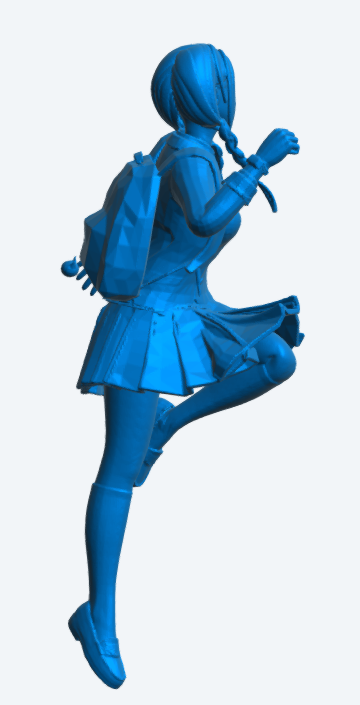 W67 School Girl with Backpack Skipping – UNPAINTED