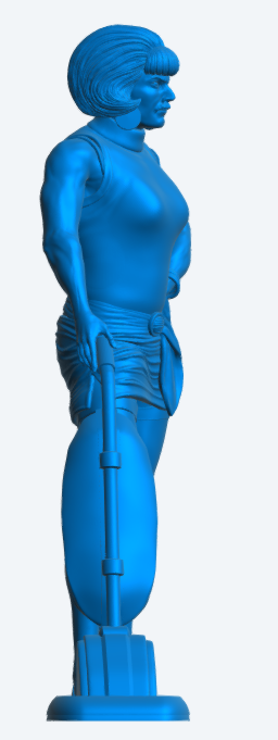 W73 Rock Vocalist – Domestic Parody Pose with Vacuum – UNPAINTED