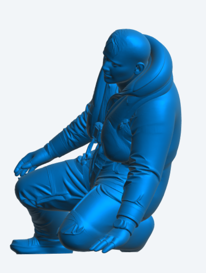 R12 RNLI Lifeboat Crewman Figure Kneeling Unpainted part of a set