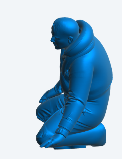 R12 RNLI Lifeboat Crewman Figure Kneeling Unpainted part of a set