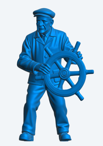 TG118 – Deck Hand with Ship’s Wheel Unpainted