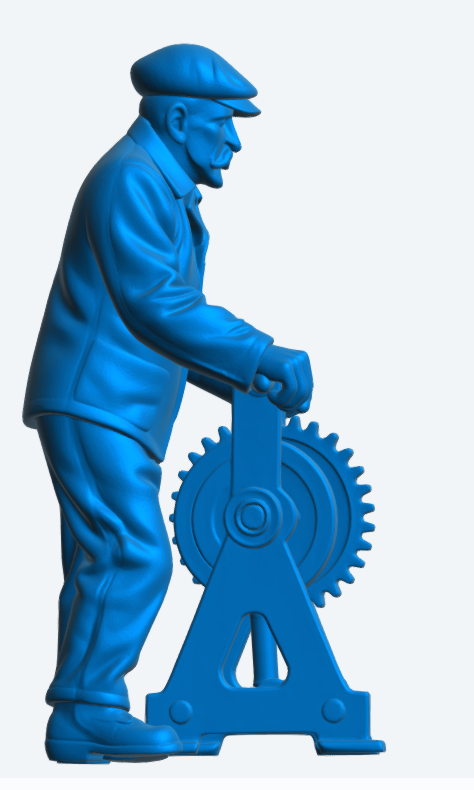 TG120 – Deck Worker Operating Winch Gear Unpainted