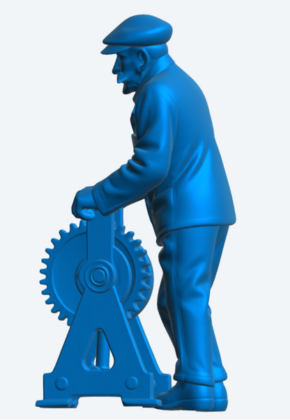 TG120 – Deck Worker Operating Winch Gear Unpainted