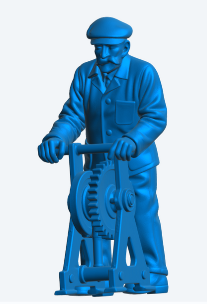 TG120 – Deck Worker Operating Winch Gear Unpainted