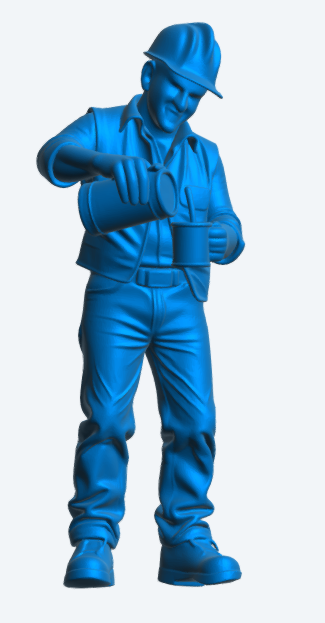 M98 Model Figure Construction Worker – Tea Break Unpainted