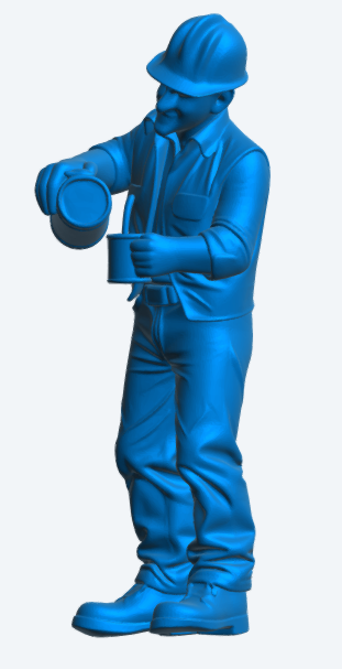 M98 Model Figure Construction Worker – Tea Break Unpainted