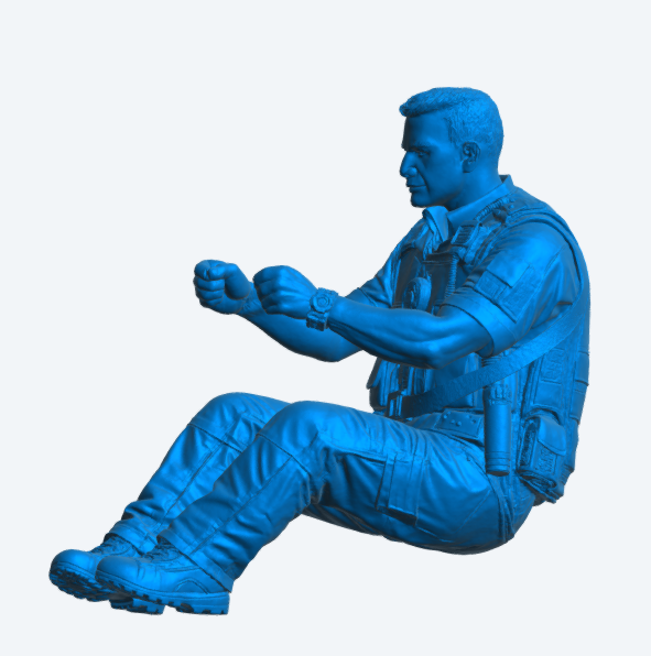 C15 Modern Police Officer Driver Figure – Tactical Gear Unpainted