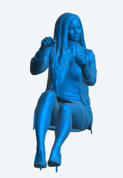 C7 Young Female Driver Figure – Stylish Modern Pose Unpainted