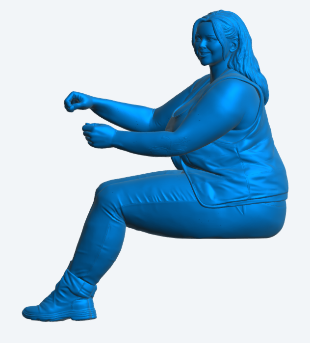 C8 Female Commercial Driver Figure – High Visibility Vest Unpainted