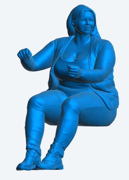 C8 Female Commercial Driver Figure – High Visibility Vest Unpainted