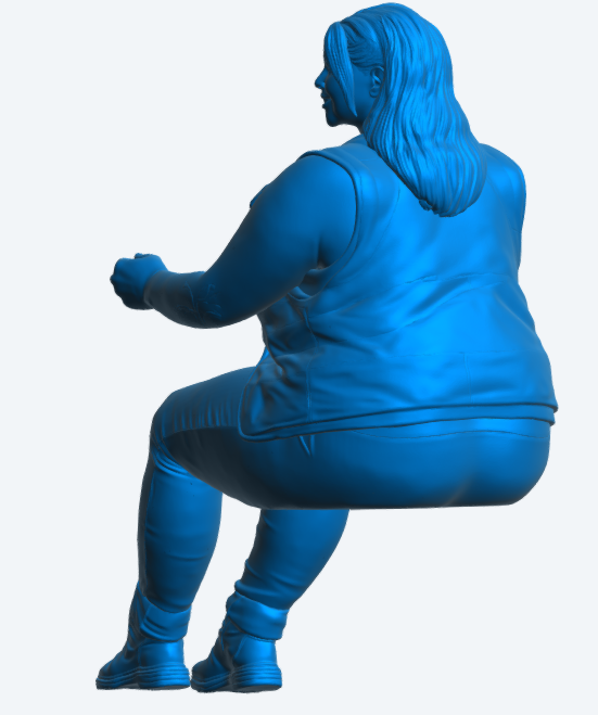 C8 Female Commercial Driver Figure – High Visibility Vest Unpainted