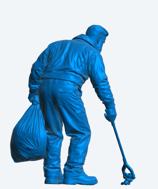 M104 – Street Cleaner / Refuse Worker Unpainted Model Figure