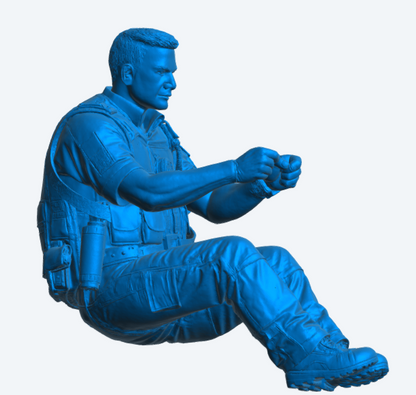 C15 Modern Police Officer Driver Figure – Tactical Gear Unpainted