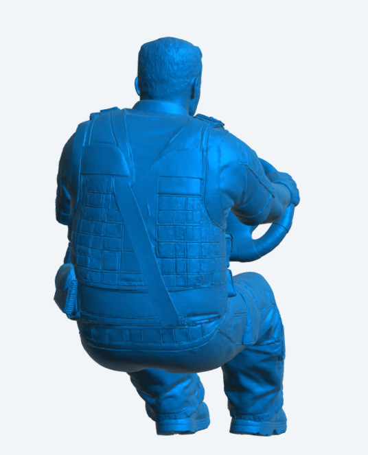 C16 Tactical Driver Figure – Steering Wheel Pose Unpainted