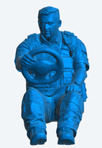 C16 Tactical Driver Figure – Steering Wheel Pose Unpainted