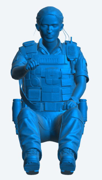 C18 Female Police Officer Driver Figure – Driving Pose Unpainted
