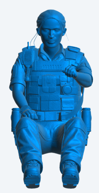 C18 Female Police Officer Driver Figure – Driving Pose Unpainted