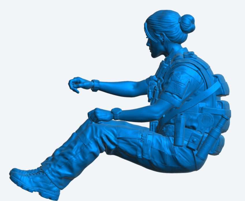 C19 Female Police Officer Driver Figure – Patrol Uniform Unpainted