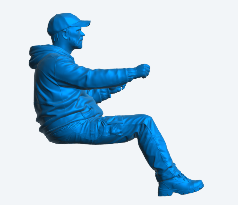 C22 Freizeit-Arbeitskleidung-Fahrerfigur – Hoodie und Cap Unlackiert
