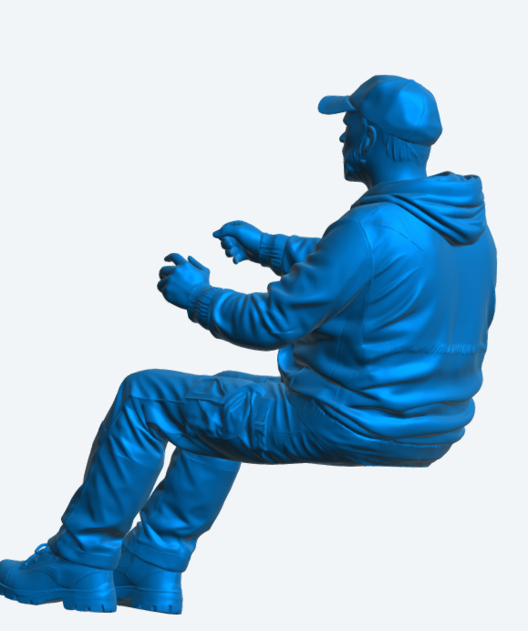 C22 Freizeit-Arbeitskleidung-Fahrerfigur – Hoodie und Cap Unlackiert