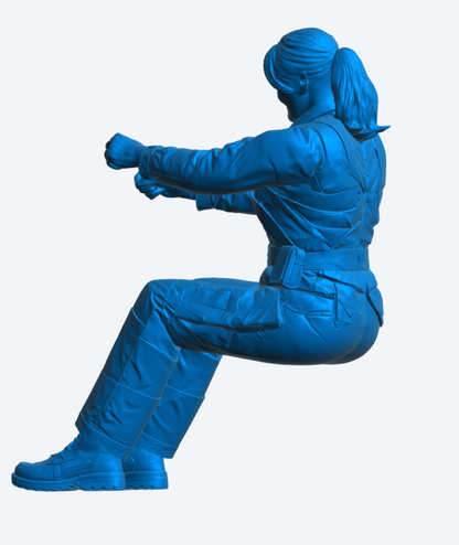 C25 Rettungssanitäterin Figur – Einsatzuniform Unbemalt