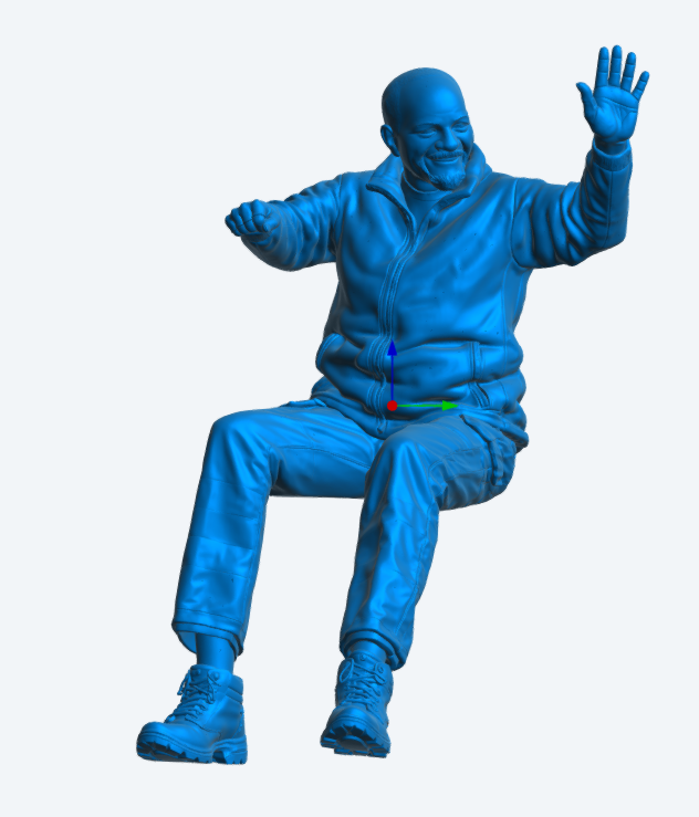 C28 Fahrerfigur – Winkende Pose, Warnschutzkleidung Unbemalt