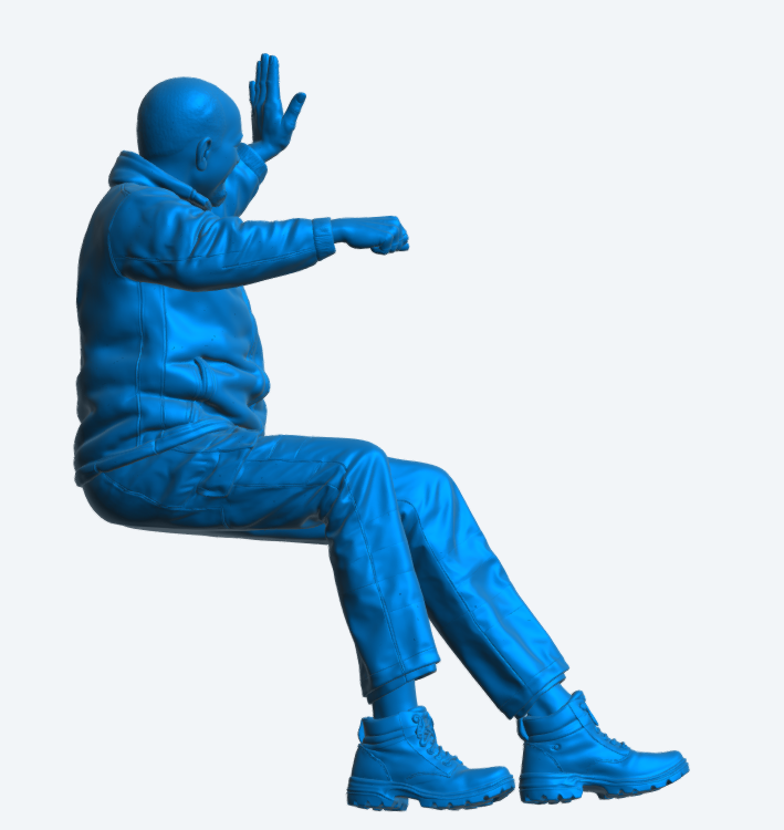 C28 Fahrerfigur – Winkende Pose, Warnschutzkleidung Unbemalt