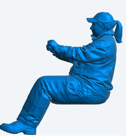 C24 Weibliche Sanitäterin / Rettungswagenfahrerin Figur – Notfalluniform Unbemalt