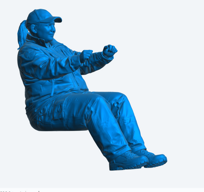 C24 Weibliche Sanitäterin / Rettungswagenfahrerin Figur – Notfalluniform Unbemalt