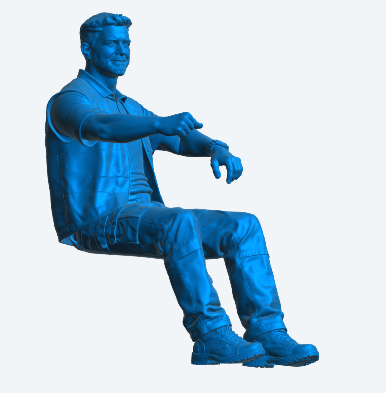C5 Modern Truck Driver Figure – High Visibility Waistcoat Unpainted