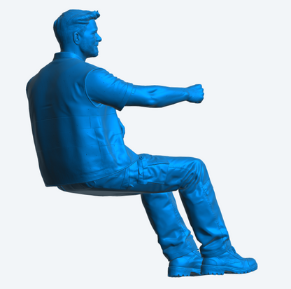 C5 Modern Truck Driver Figure – High Visibility Waistcoat Unpainted