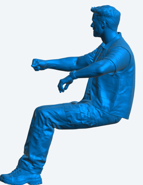 C5 Modern Truck Driver Figure – High Visibility Waistcoat Unpainted