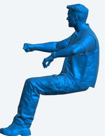C5 Modern Truck Driver Figure – High Visibility Waistcoat Unpainted