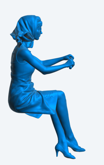 C13 Glamorous Female Driver Figure – Headscarf and Sunglasses Unpainted