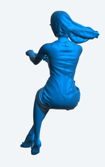 C13 Glamorous Female Driver Figure – Headscarf and Sunglasses Unpainted