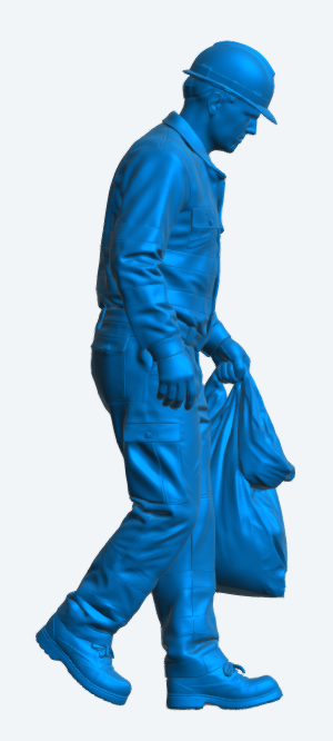 M105 – Refuse Worker Carrying Sack Unpainted