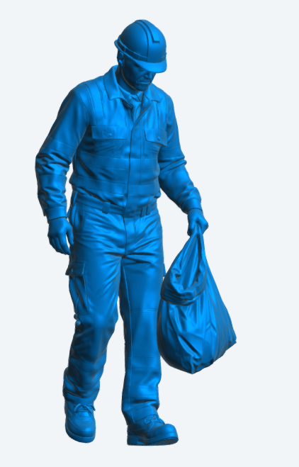 M105 – Refuse Worker Carrying Sack Unpainted