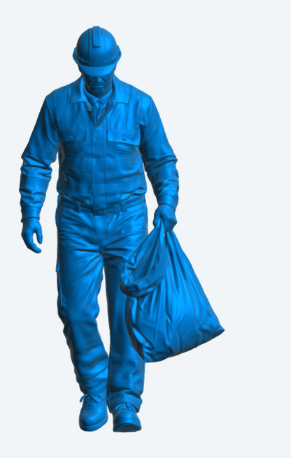 M105 – Refuse Worker Carrying Sack Unpainted