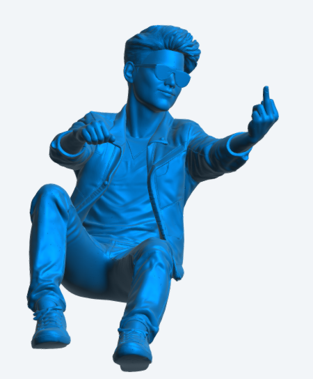 C4 Young Trendy Car Driver Figure – Gesture Out of Window Unpainted
