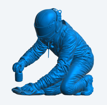 C37 WEC GT Pit Crew – Windscreen Cleaning Technician Kneeling Pose Unpainted