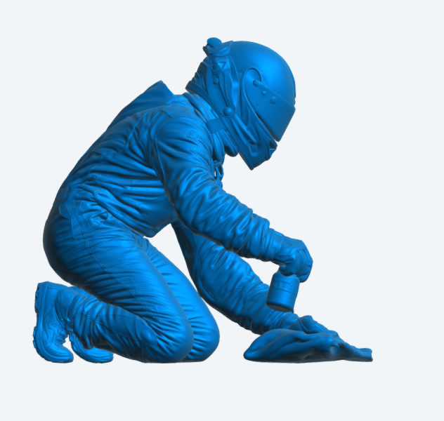 C37 WEC GT Pit Crew – Windscreen Cleaning Technician Kneeling Pose Unpainted