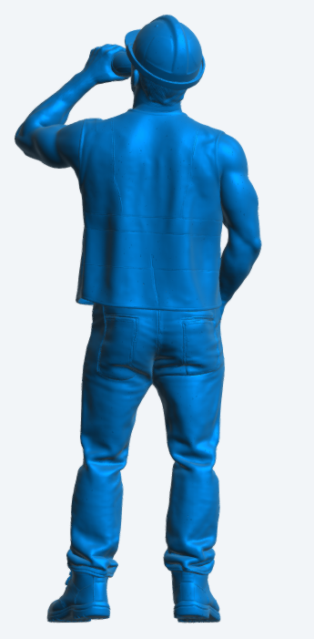 M112 Modern Construction Worker Figure – Site Break Pose Unpainted