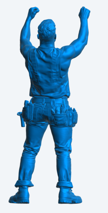 M114 Workman Figure – Overhead Working Pose Unpainted